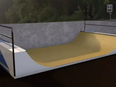 Mini Ramps Skateboarding Free 3D model