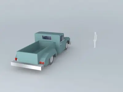 50s style truck Free 3D model