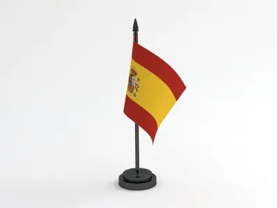 Table Flag Spain 3D model