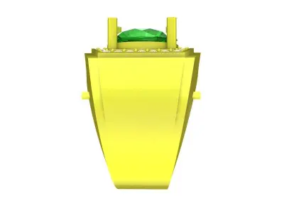 A7529 Korean Style Oval Diamond Men Ring 3D Model 3D print model