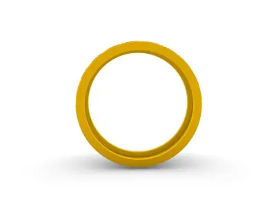 Mens Luxury Plain Ring  3D print model