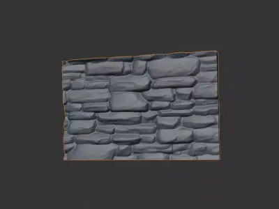 Dense Sandstone Wall Prop 3D model