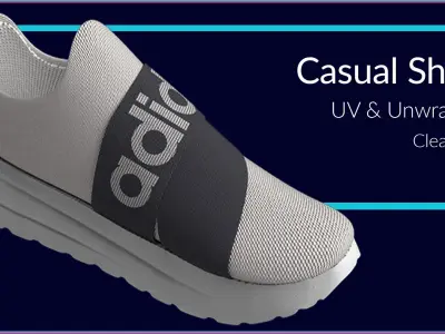 Casual Shoes   UV and unwraping 3D model