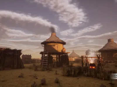 African Village - Unreal Engine Project Low-poly 3D model