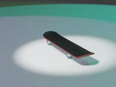skateboard low-poly Low-poly 3D model