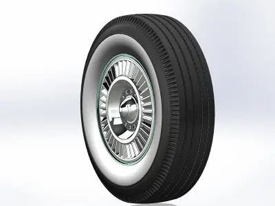 Wheels Fairlane 1957 for scale model 3D print model