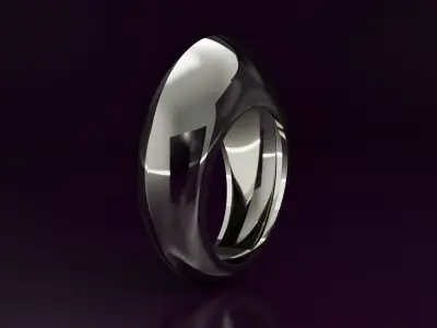 cabochon free form ring N02 Free 3D print model