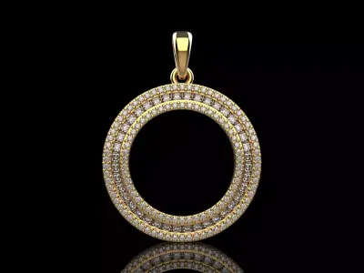 Round channel set pendant model 677 3D print model
