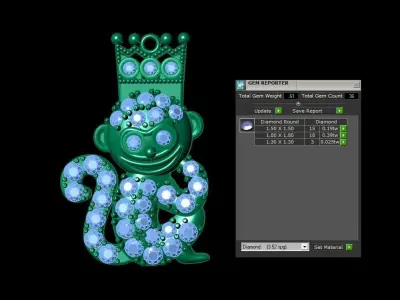 Monkey pendant  3D model