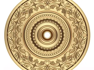 Ceiling Rosette 010 Low-poly 3D model