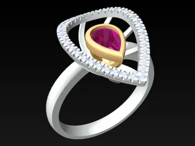 Diamond Ring - Womens Rings - N342419 3D print model
