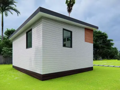 Small Tiny American House 3D Model Modern Minimal design 3D model