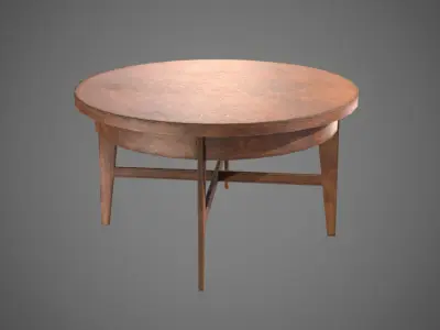 Table round coffee Low-poly 3D model