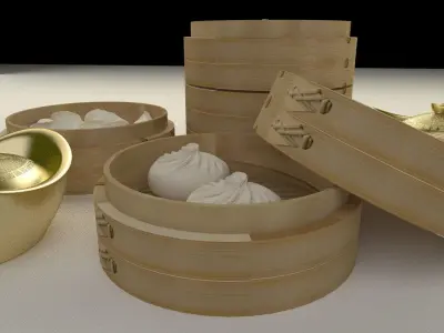 Chinese steamer 3D model