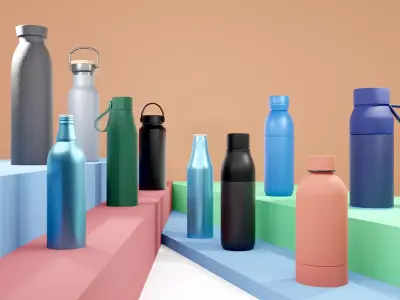 Bottles Water  3D model