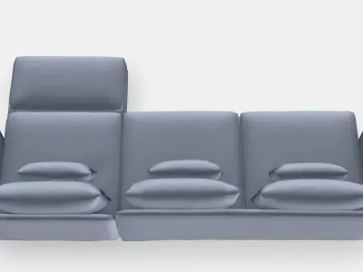 SODERHAMN 4-seat sofa with chaise longue 3 Low-poly 3D model