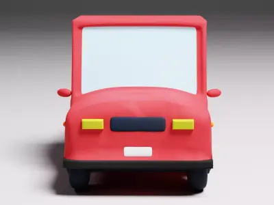 Cartoon Clay Car Toy 3D model