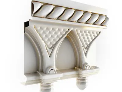 Cornice In Oriental Style 3D model