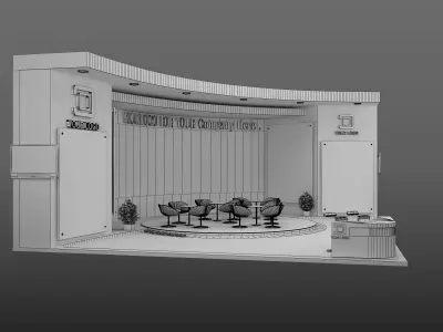 Booth Exhibition Stand a533b 3D model