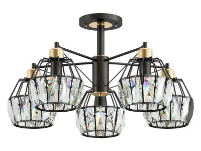 ambrella-light-traditional-tr5870 four light chandelier with ... 3D model
