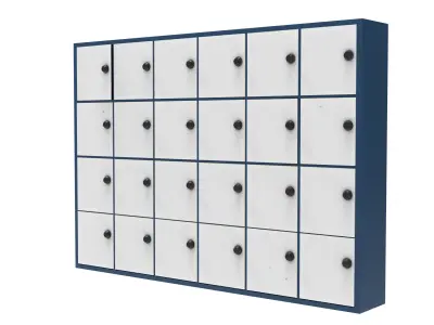 Lockers  Low-poly 3D model