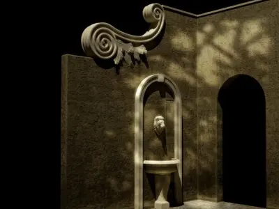 pseudo classic fountain Free 3D model