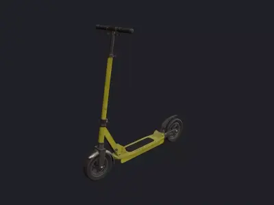 Yellow Scooter - Kick Scooter - Kids Scooter - Small Scooter Low-poly 3D model