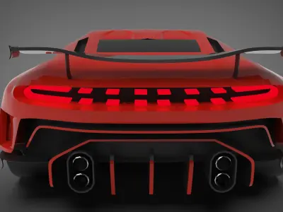 Bugatti Centodieci  Low-poly 3D model
