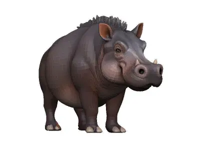 Hippotamus Low-poly 3D model