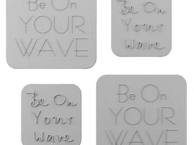 Be On Your Wave Neon Signs 3D model