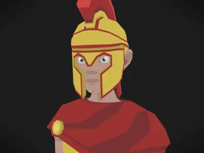 Colorly - Spartan Guy - Game Ready - Rigged - Customizable Low-poly 3D model