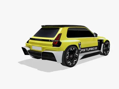 Renault 5 Turbo 3E 2027 Low-poly 3D model