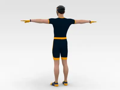 Cyclist 04 3D model