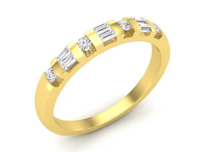AV 522 Diamond Ladies Anniversary Wedding Band 3D print model
