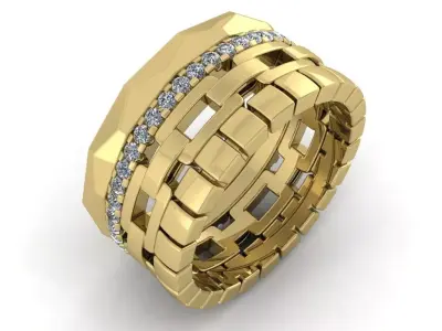 Alliance     Wedding Band 3D print model