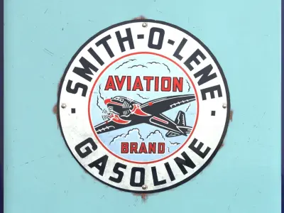 Vintage SMITH-O-LENE Gas Pump 1948 3D model