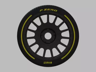 Miniature Enkei  Overlander Rim and Tire - 3d Print 3D print model