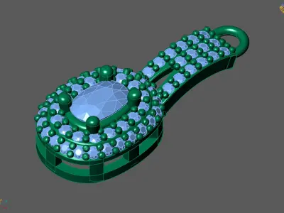 Women Pendants 3DM STL Pendant Renders Details 3D print model 3D print model