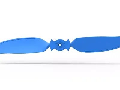 2 Blade Propeller of Drag racing Airboat Scale 1 to 25 3D print model