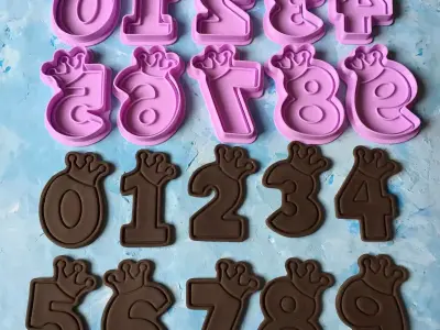 Set of numbers Cookie Cutter 3D print model