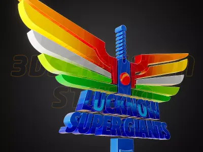 Lucknow Super Giants IPL logo - Cinematic - 3D print 3D model