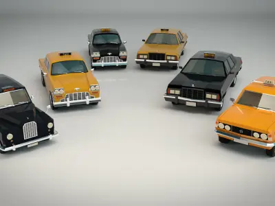 Low Poly Taxi Pack