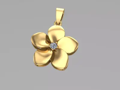 Pka Necklace Jewellery Romdul flower  3D print model