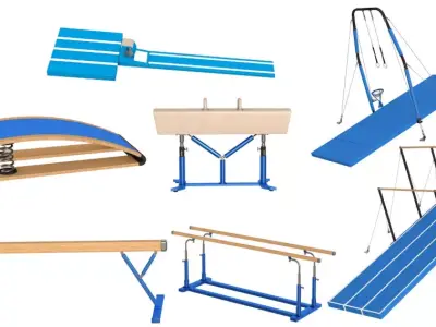 Gymnastics Equipment Collection 3D model