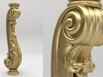Carved Baluster 3D model