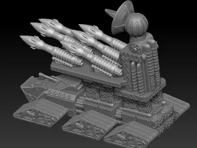WAR-ENGINS of the Armageddon set 7 ORDINATUS MAJOR CENTURIO V 2  3D print model