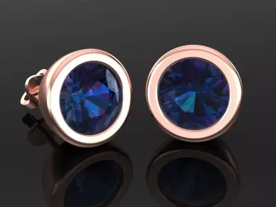 Women Diamond Earrings 3D print model