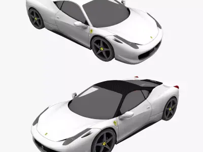 ferrari 458 Low-poly 3D model