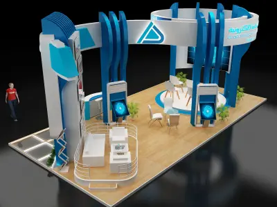 Booth Exhibition Stand a306 3D model