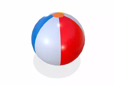 Beach Ball Low-poly PBR Free low-poly 3D model